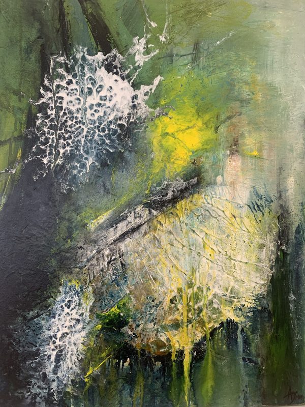 Eisblau – Acryl auf Leinwand